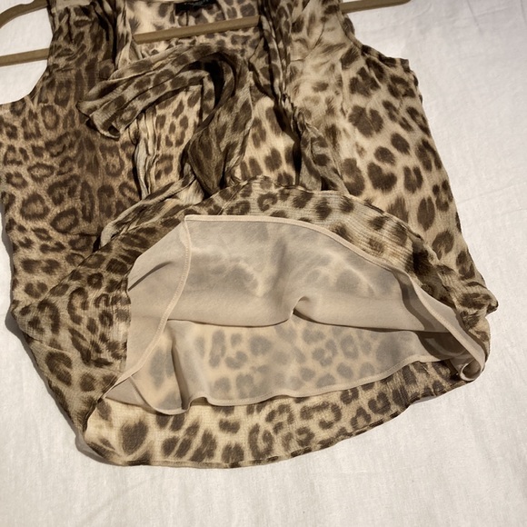 Talbots leopard sleeveless blouse bowtie cami 4P - Picture 9 of 16